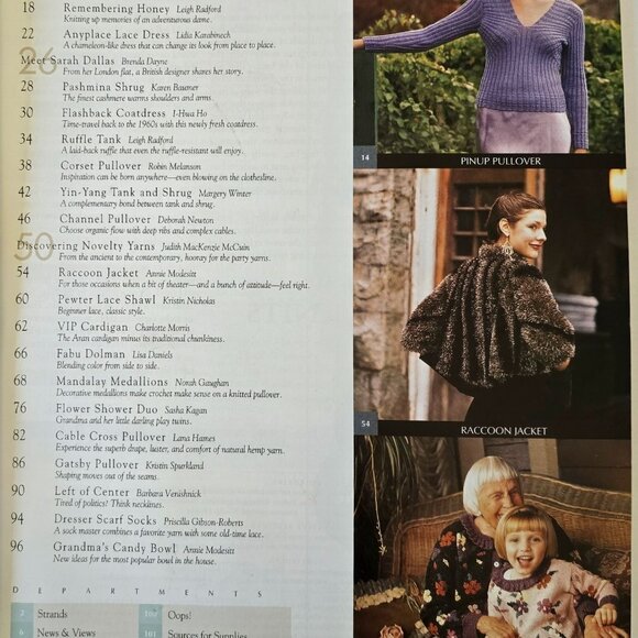 Interweave Knits Spring 2003 Magazine Featuring Vintage Chic Patterns & Spring K - Picture 2 of 16